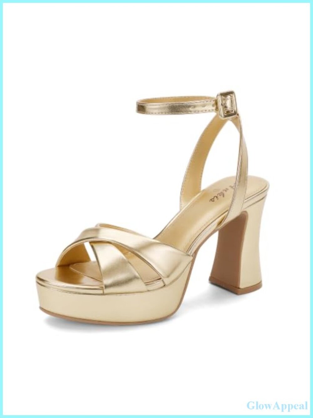 Open Toe Ankle Strap Platform Block Heel Sandals